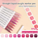 9pcs Acrylic Markers Set For Rock Painting Glass DIY Craft Supplies