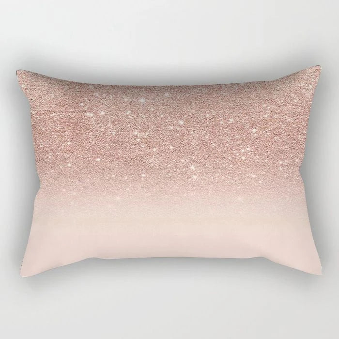 Nordic Pink Checkered Striped Cushion Pillowcase For Office Living Room