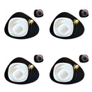 Faux Leather Placemats Oval Black Sets With Coasters Kitchen Decor