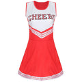 Cheerleading Dance Costume For Women Sleeveless Crop Top Pleated Skirt