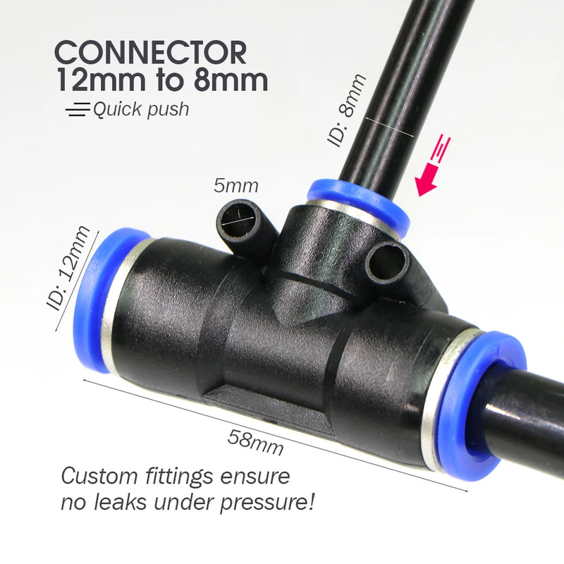 20cm Adjustable Garden Irrigation Nozzle Brass Misting Sprayer Tee