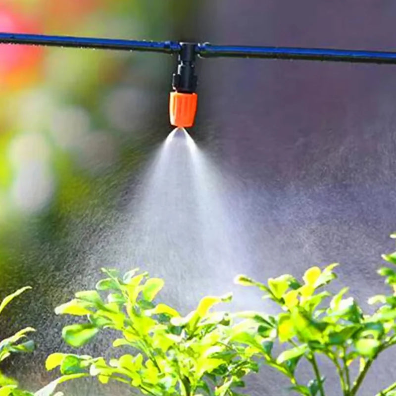 Fog Nozzles Irrigation Kit Garden Misting System With Hose Connector