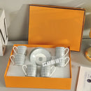 12pcs Espresso Cups Set Ceramic Coffee Tea Cups With Plates And Handles