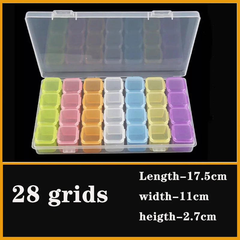 Plastic Organizer Box Clear Compartment Storage For Jewelry Tools