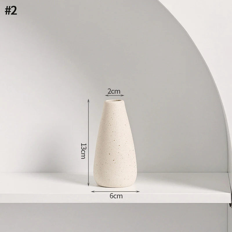 Ceramic Vase White Nordic Flower Pot Decorative Home Decor