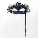Venetian Masquerade Mask With Holding Stick For Womens Party