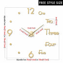 MCDFL Luxury 3D Wall Clock For Living Room Kitchen Bedroom Decor