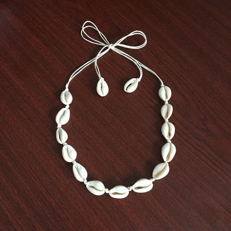 Boho Shell Choker Necklace Summer Beach Shell Pendant Jewelry