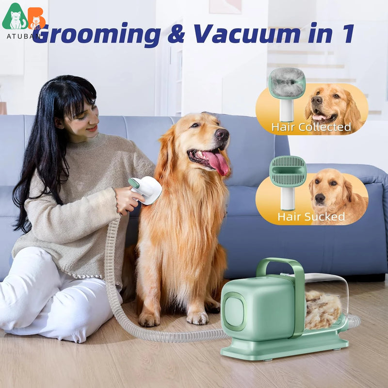 Pet Grooming Kit 7 In 1 Vacuum Clippers Shedding Tools For Dogs Cats