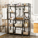 5 Tier Large Industrial Baker's Rack With Shelves Hooks Storage
