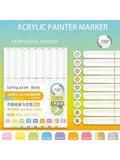 Languo 9pcs Acrylic Marker Pen Set Soft Brush Paint Pens For Art