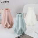Plastic Flower Vase Nordic Style Diamond Shape For Wedding Decor