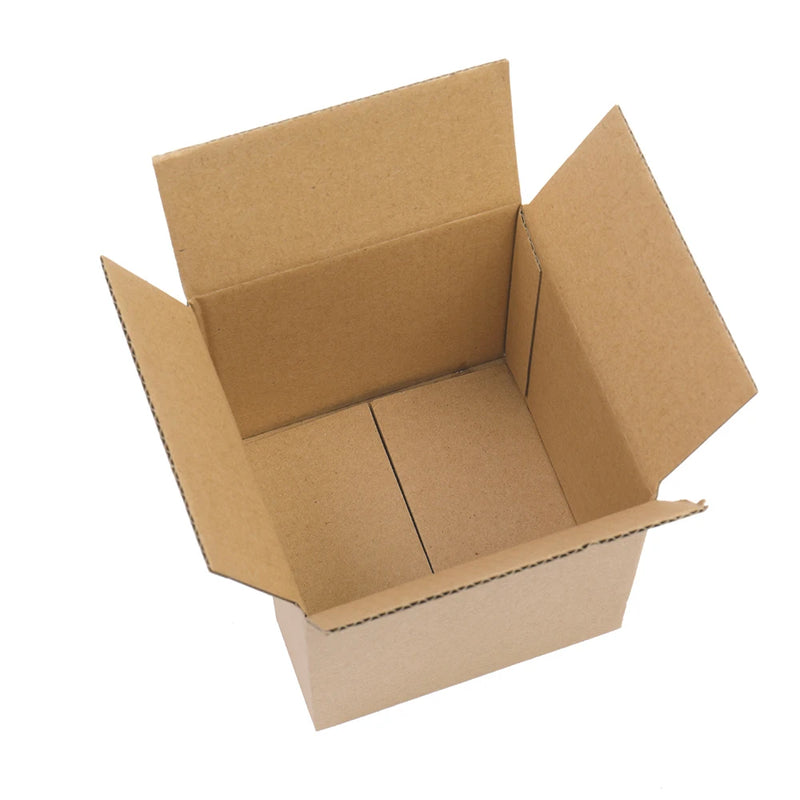 100 Yellow Corrugated Paper Boxes 4x4x4 Inches Stackable Storage