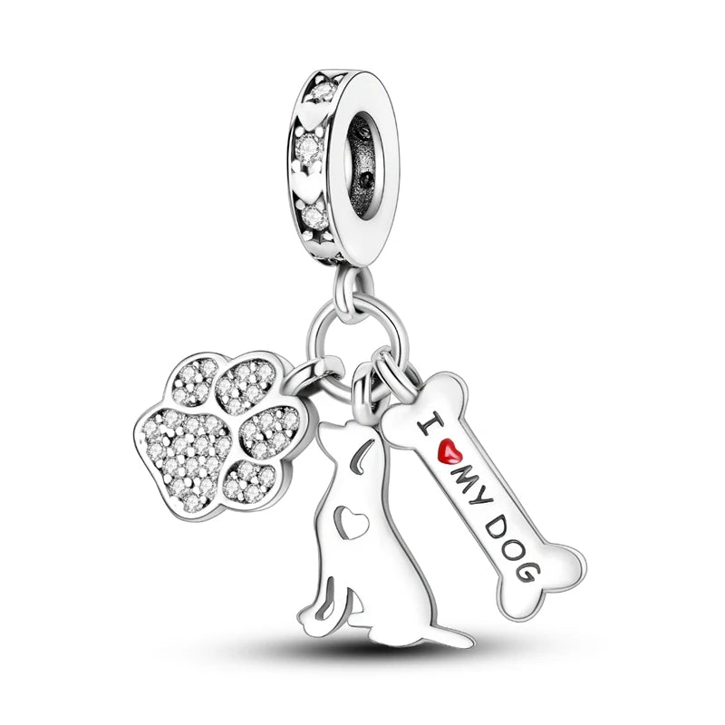 925 Silver Charm Pendant Animal Firefly Butterfly Dragonfly Beads