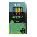 12-60 Colors Acrylic Paint Markers Pen 1-2mm Valve For Painting