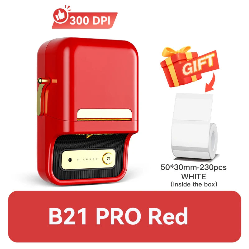 NiiMbot B21 PRO Bluetooth Thermal Label Printer Wireless Mini Barcode Maker