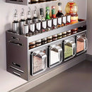 Stainless Steel Spice Rack Wall Mounted Kitchen Storage Organizer