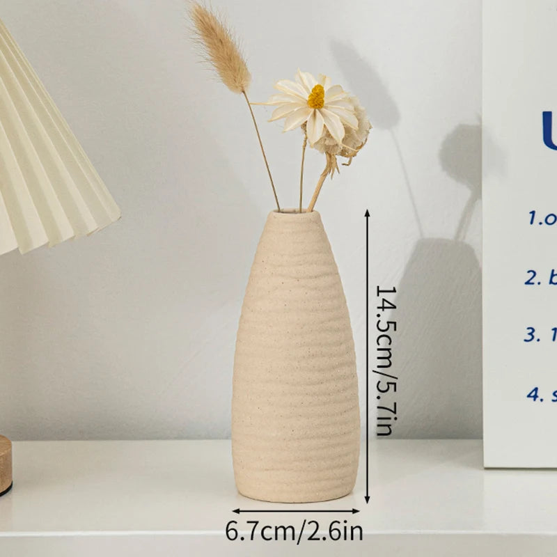 INS Ceramic Vase White Nordic Decorative Flower Pot For Home Decor