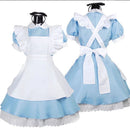 Lolita Maid Cosplay Costume Alice Wonderland Carnival Party Dress