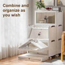 Foldable Storage Boxes Stackable 2 Tiers Multifunctional Organizers