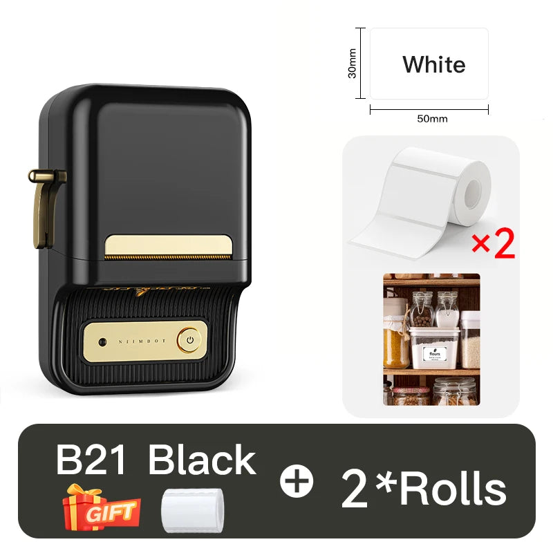 NiiMbot B21 PRO Bluetooth Thermal Label Printer Wireless Mini Barcode Maker