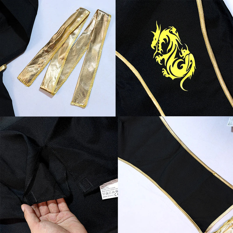 Kids Ninja Costume Set For Boys Girls Black Red Assassin Outfit