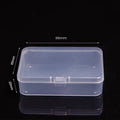 Mini Translucent Storage Box Rectangular Dustproof Jewelry Case Container