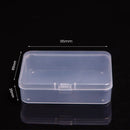 Mini Translucent Storage Box Rectangular Dustproof Jewelry Case Container