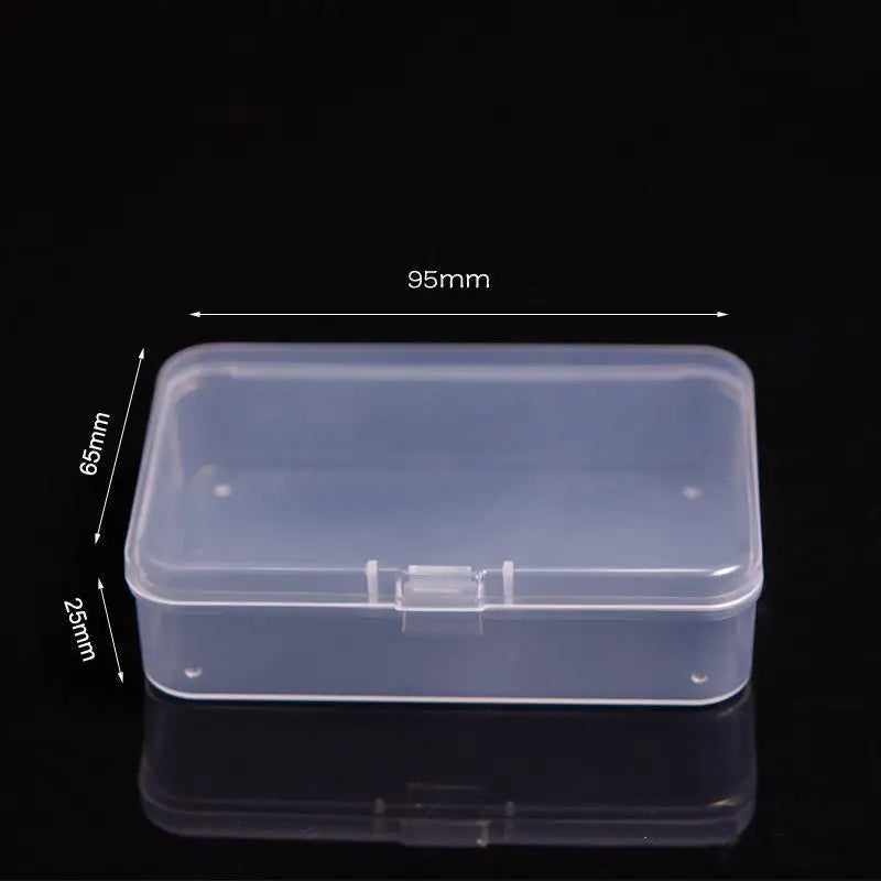 Mini Translucent Storage Box Rectangular Dustproof Jewelry Case Container