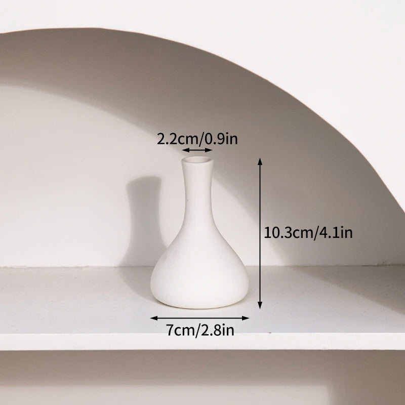 Ceramic Vase White Nordic Flower Pot Decorative Home Decor