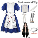 Alice Cosplay Costume Maid Apron Dress Halloween Party Outfit