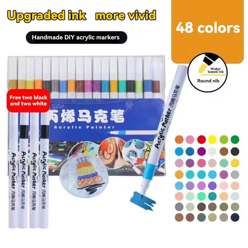Water-based Acrylic Marker Pens Set For Art DIY Painting Graffiti
