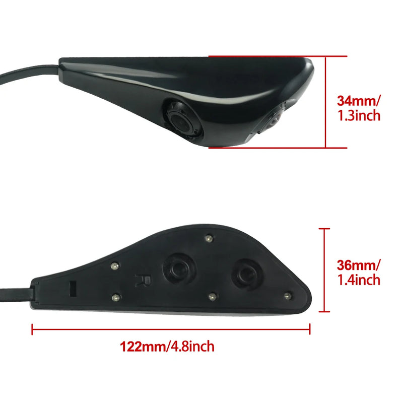 Carsanbo Car Side View Camera Dual Lens 1080P Rotatable Sedan