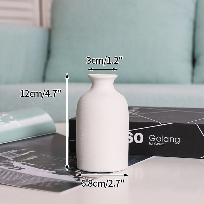INS Ceramic Vase White Nordic Decorative Flower Pot For Home Decor