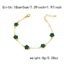 Five-petal Flower Bracelet Gold Color Chain Friendship Jewelry For Women
