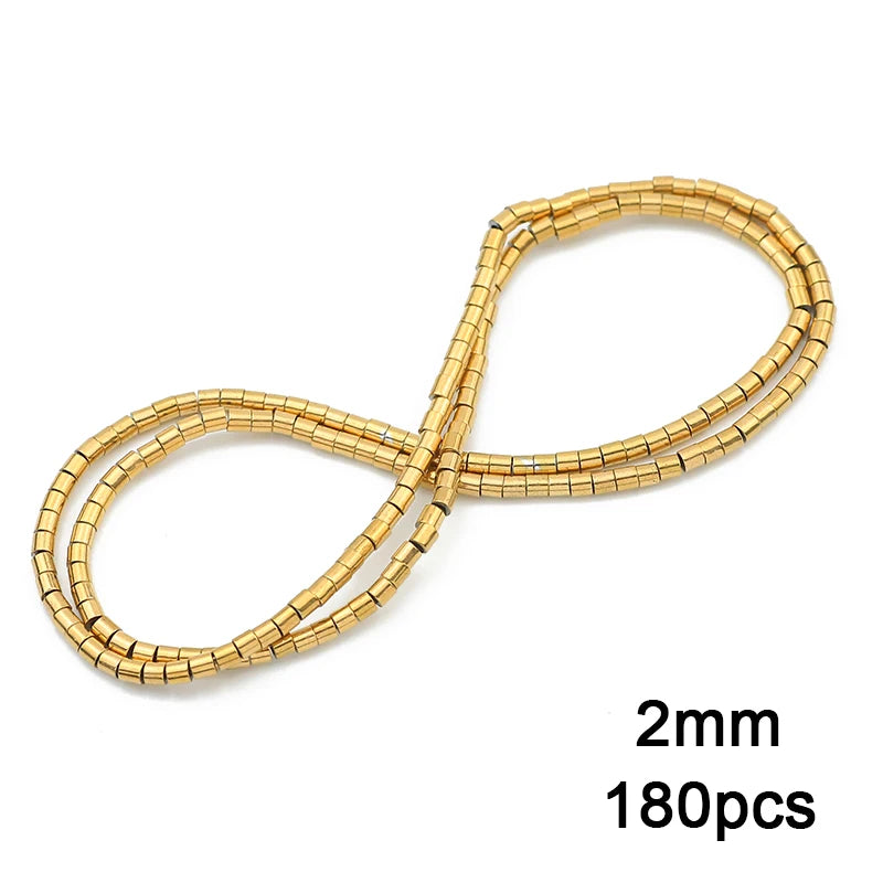 Gold Plated Hematite Beads Star Heart Shapes Loose Jewelry Beads