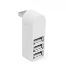 Rotatable USB Hub Adapter 3 Ports Mini Data Transfer For Laptop