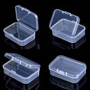 Mini Translucent Storage Box Rectangular Dustproof Jewelry Case Container