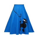 Vintage Skirt Women 50s 60s Summer Pinup Poodle Retro Rockabilly Style