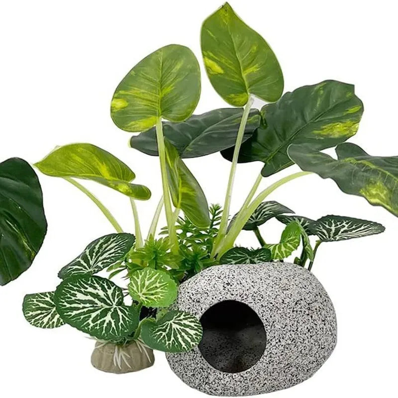 Aquarium Ornaments Plastic Simulation Plants Trees Rocks Fish Tank Decor