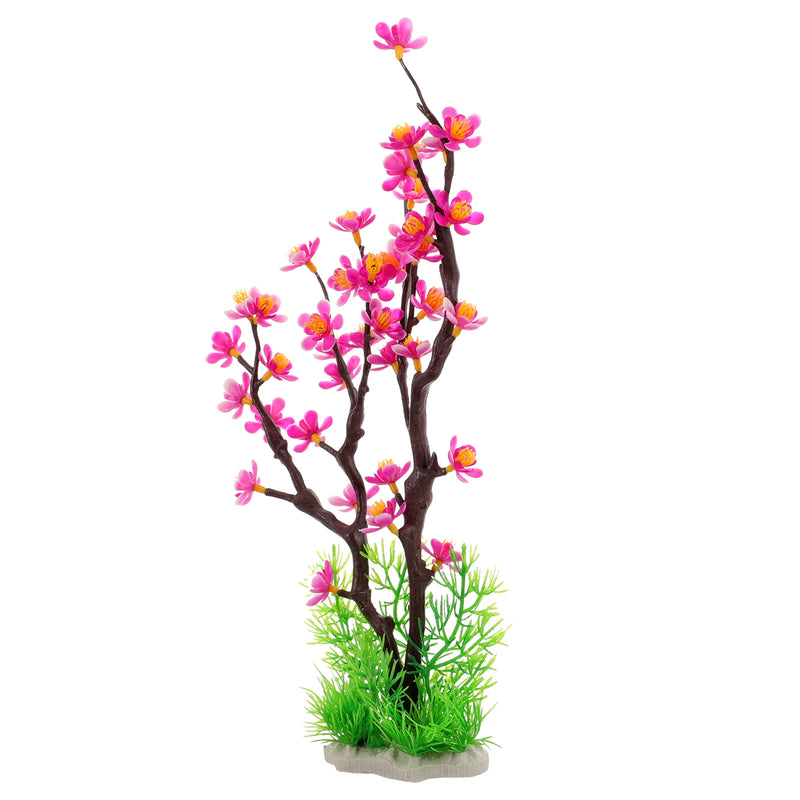 Aquarium Plum Blossom Decor Realistic Fake Underwater Plant Accessory