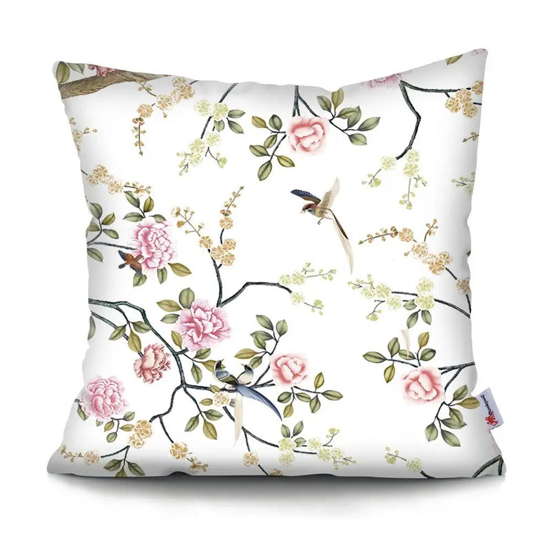 45x45CM Tropical Plant Parrot Sofa Cushion Cover Set Decorative