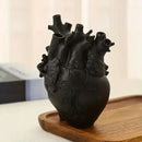 Simulation Heart Shape Resin Vase For Home Study Office Decor