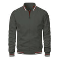 Men's Bomber Jacket Casual Solid Color Autumn Baseball Outerwear