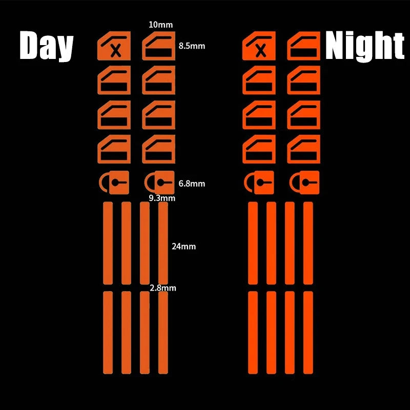 18Pcs Car Luminous Door Window Lift Button Stickers Set Interior