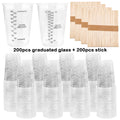 FAIS 10oz Disposable Measuring Cups With Stirring Sticks For Resin Mixing