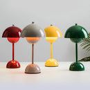 Rechargeable Table Lamp With 3 Speed Adjustment Flower Bud Design