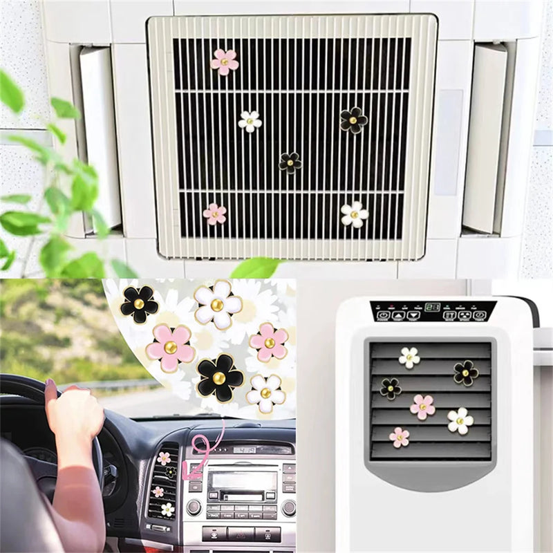 4Pcs Car Air Freshener Clips Daisy Scented Vent Aroma Accessories