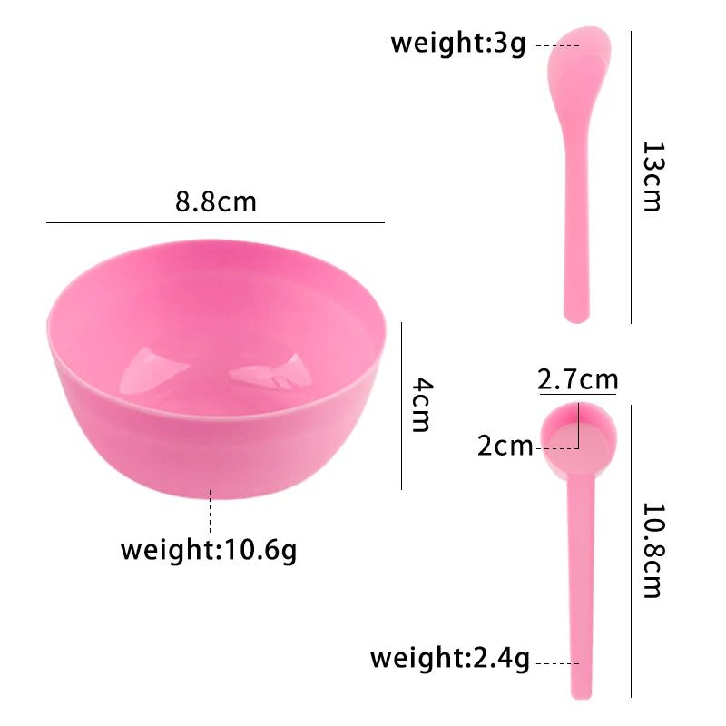 Face Mask Mixing Bowl Scraper Set Silicone Measuring Spoon Skin Care Tools