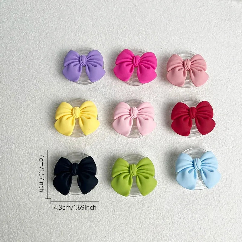 Korean Colorful Bowknot Phone Holder Griptok Finger Ring Support